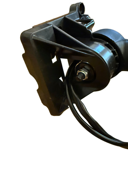 Rear view, long arm mirror arm, fully assembled mirrors on arm, heated, electrical adjusting (wide angle mirror adjusts manually), with temperature senor and door cover, LH, RHD, fitting DAF LF, Renault Midlum/Premium/Kerax, Volvo FL/FE