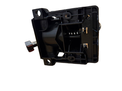 Rear view, long arm mirror arm, fully assembled mirrors on arm, heated, electrical adjusting (wide angle mirror adjusts manually), with temperature senor and door cover, RH, RHD, fitting DAF LF, Renault Midlum/Premium/Kerax, Volvo FL/FE